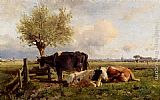 Cows Canvas Paintings - Resting Cows